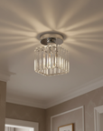 Modern Flush Mount Ceiling Light - Elegant Crystal Shade Design 22
