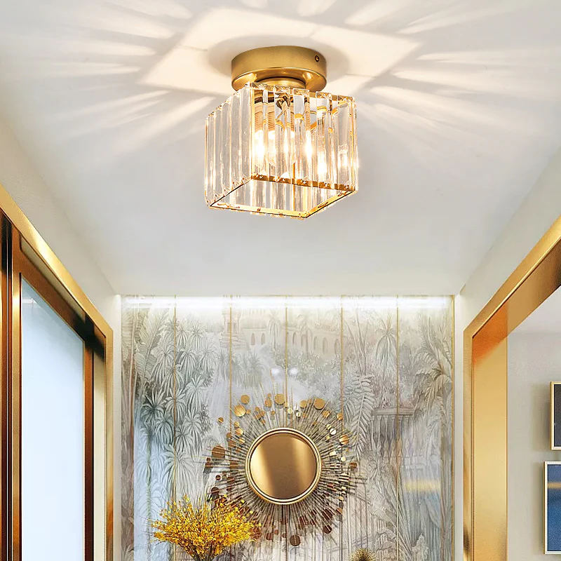 Modern Flush Mount Ceiling Light - Elegant Crystal Shade Design 24