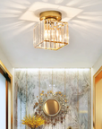 Modern Flush Mount Ceiling Light - Elegant Crystal Shade Design 24