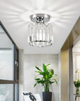 Modern Flush Mount Ceiling Light - Elegant Crystal Shade Design 25