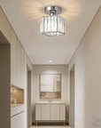 Modern Flush Mount Ceiling Light - Elegant Crystal Shade Design 26