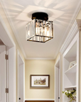 Modern Flush Mount Ceiling Light - Elegant Crystal Shade Design 3