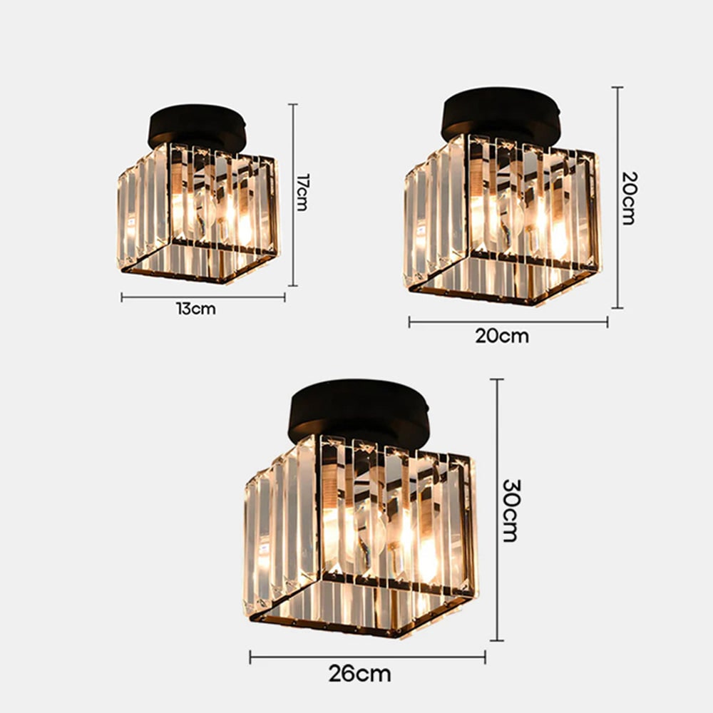 Modern Flush Mount Ceiling Light - Elegant Crystal Shade Design 8