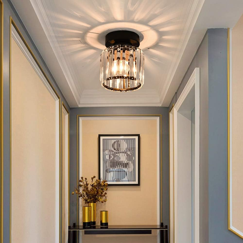 Modern Flush Mount Ceiling Light - Elegant Crystal Shade Design 9