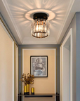 Modern Flush Mount Ceiling Light - Elegant Crystal Shade Design 9