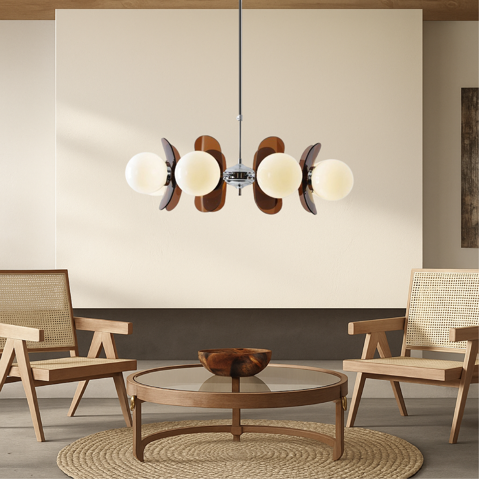 Modern Geometric Chandelier - Sculptural LED Lighting for Home 1