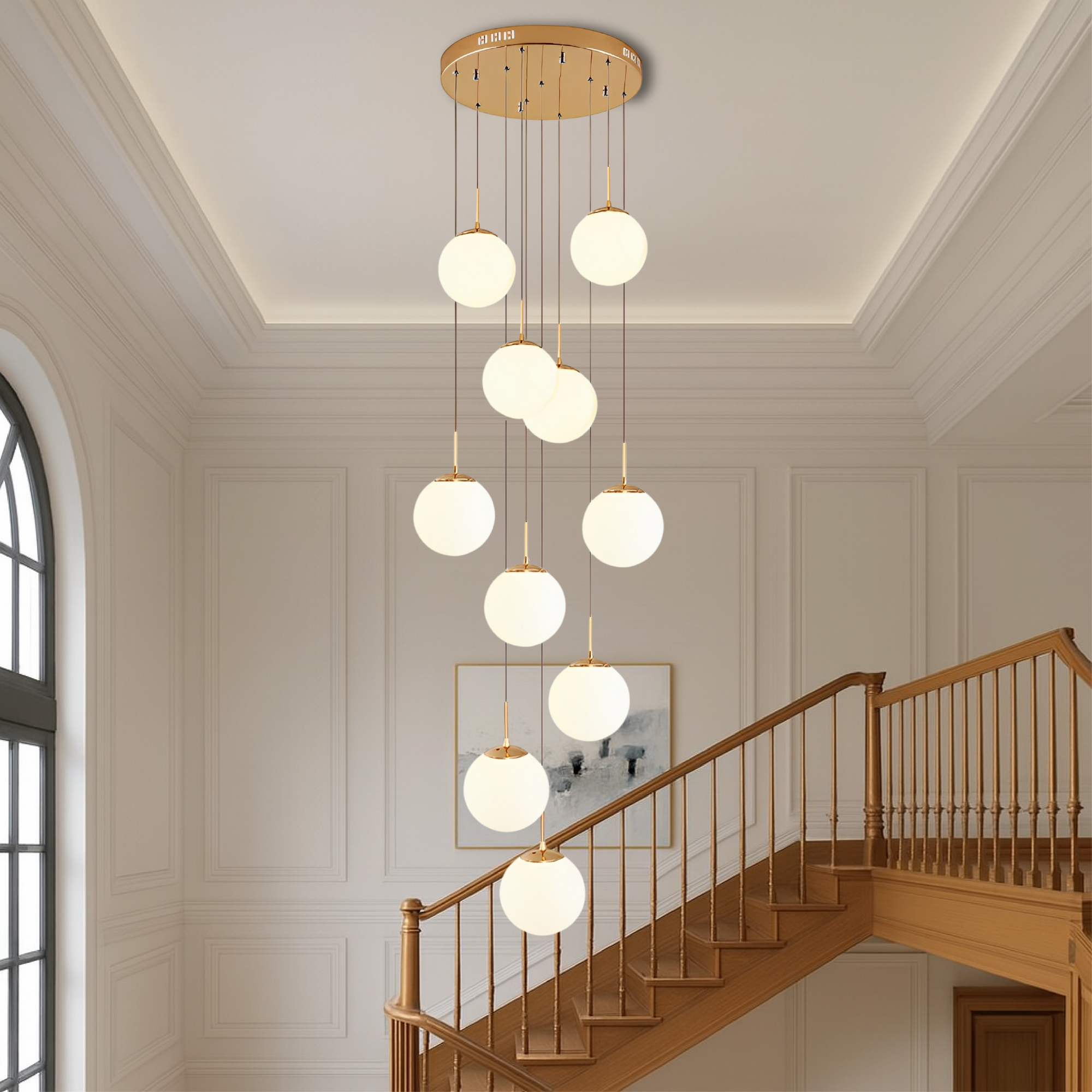 Modern Glass Globe Chandelier - Elegant Nordic Design with LED Lighting 0