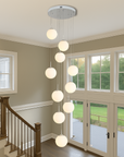 Modern Glass Globe Chandelier - Elegant Nordic Design with LED Lighting 2