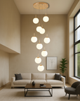 Modern Glass Globe Chandelier - Elegant Nordic Design with LED Lighting 3