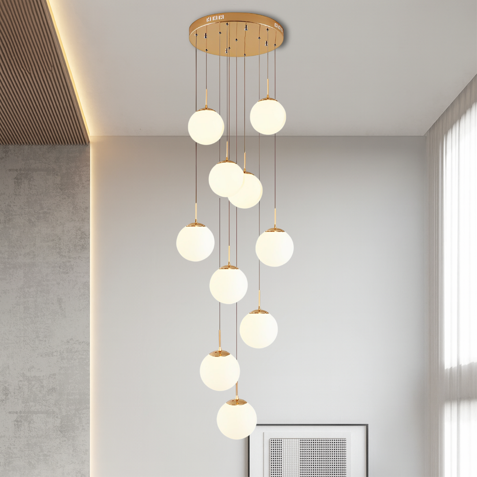 Modern Glass Globe Chandelier - Elegant Nordic Design with LED Lighting 5