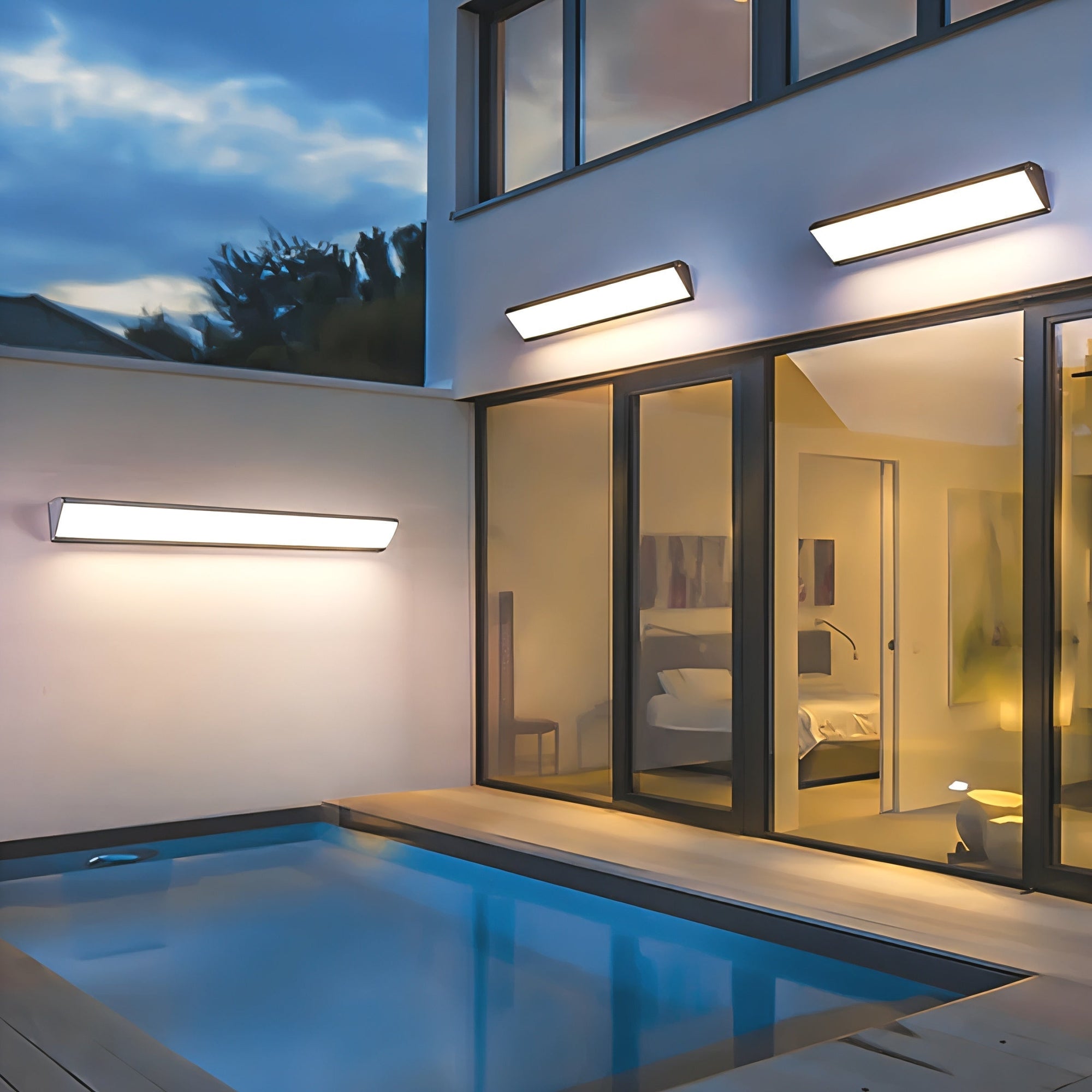 Modern Outdoor Wall Light - Weatherproof LED Aluminium Design 2