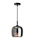 Modern Pendant Light - Chic Smoky Grey Glass Design for Elegance 0