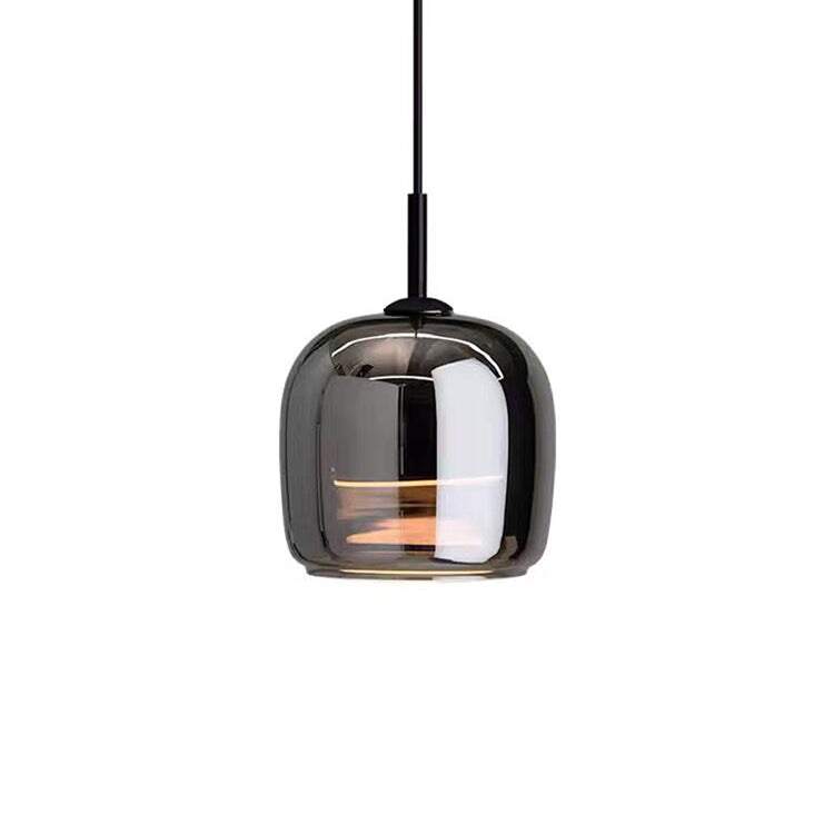 Modern Pendant Light - Chic Smoky Grey Glass Design for Elegance 4
