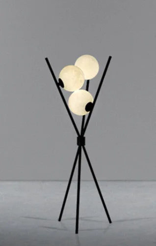 Modern Tripod Floor Lamp - Stylish 3D Moon Design for Any Room 0