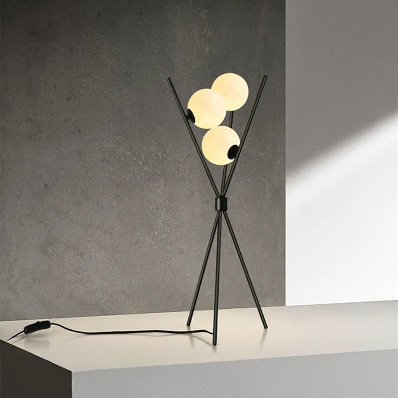 Modern Tripod Floor Lamp - Stylish 3D Moon Design for Any Room 2
