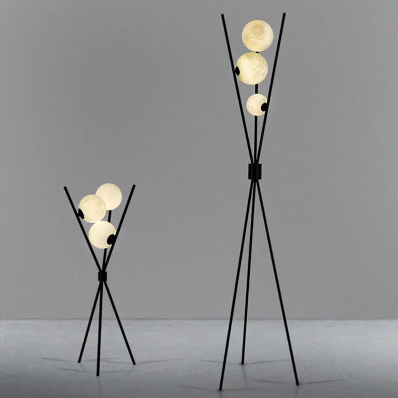 Modern Tripod Floor Lamp - Stylish 3D Moon Design for Any Room 5