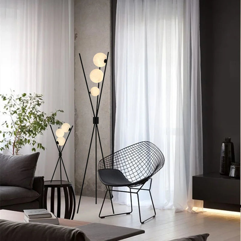 Modern Tripod Floor Lamp - Stylish 3D Moon Design for Any Room 6