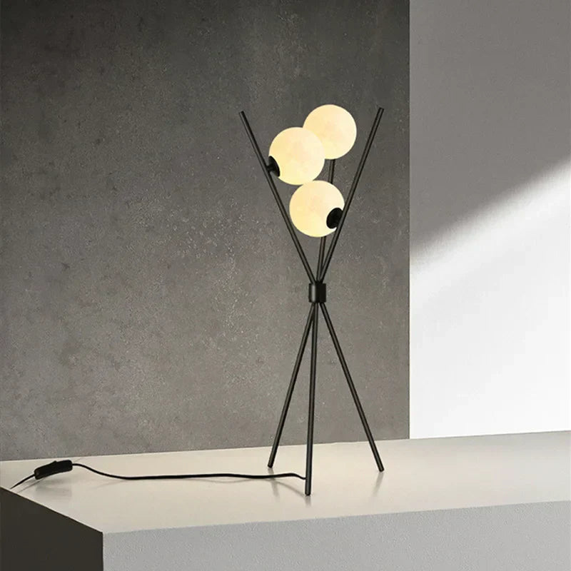 Modern Tripod Floor Lamp - Stylish 3D Moon Design for Any Room 8