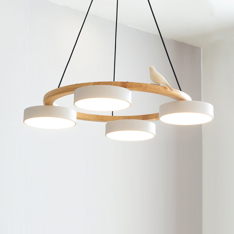 Nature-Inspired LED Chandelier - Adjustable Height &amp; Warm Illumination 0