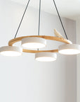 Nature-Inspired LED Chandelier - Adjustable Height & Warm Illumination 0