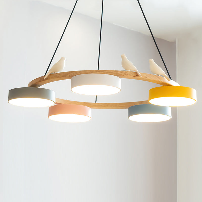 Nature-Inspired LED Chandelier - Adjustable Height &amp; Warm Illumination 16