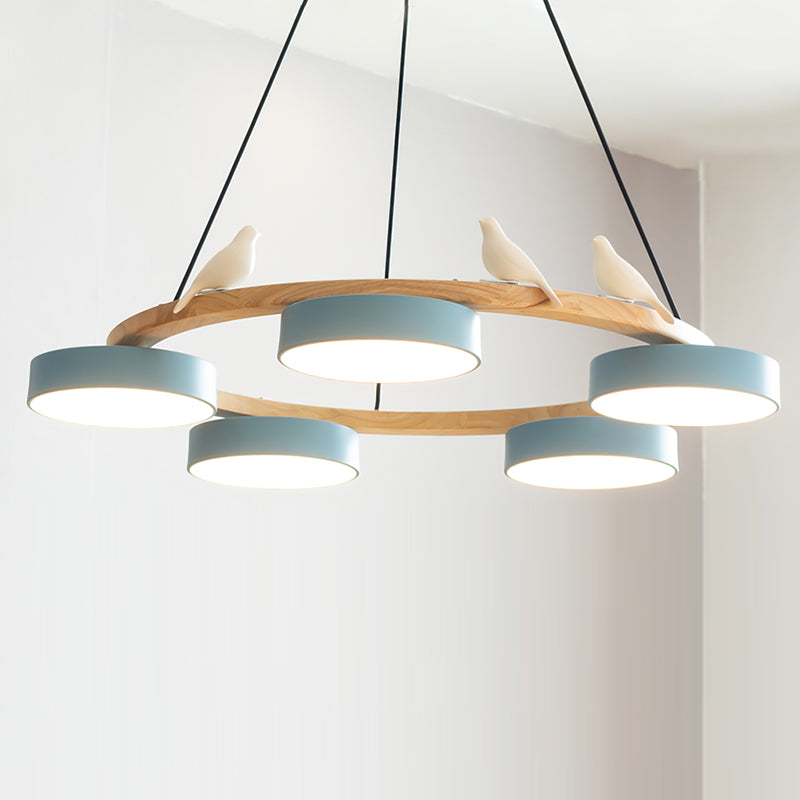 Nature-Inspired LED Chandelier - Adjustable Height &amp; Warm Illumination 18