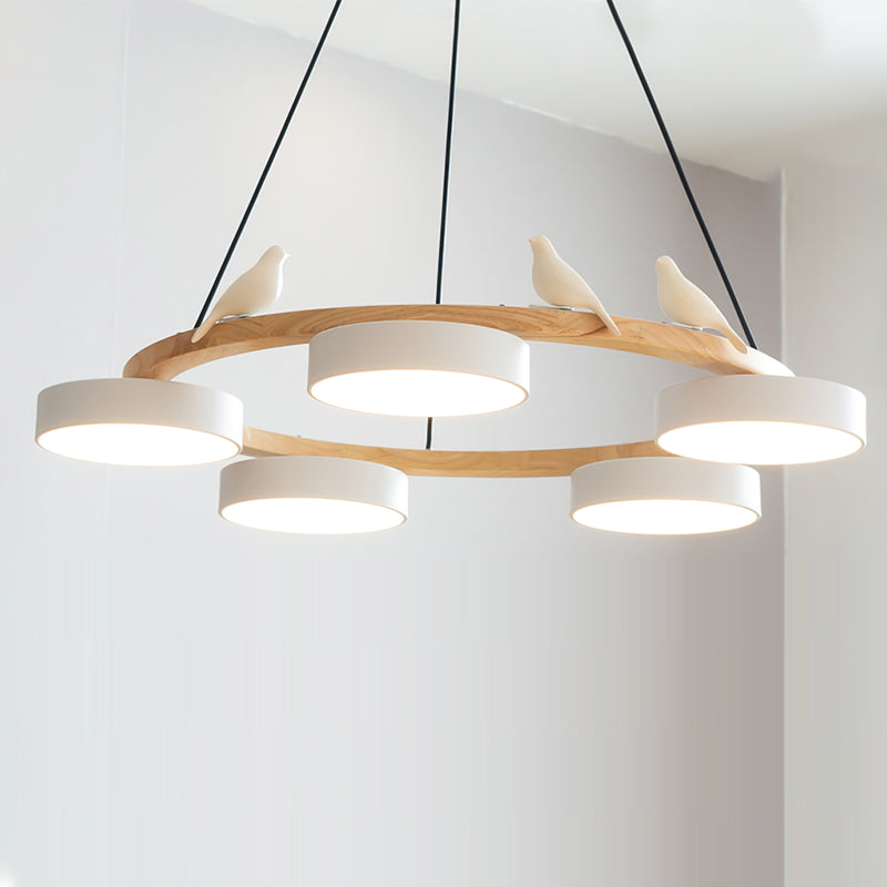 Nature-Inspired LED Chandelier - Adjustable Height &amp; Warm Illumination 2