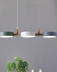 Nordic Flush Ceiling Light - Modern Iron & Wood Design for Elegance 0