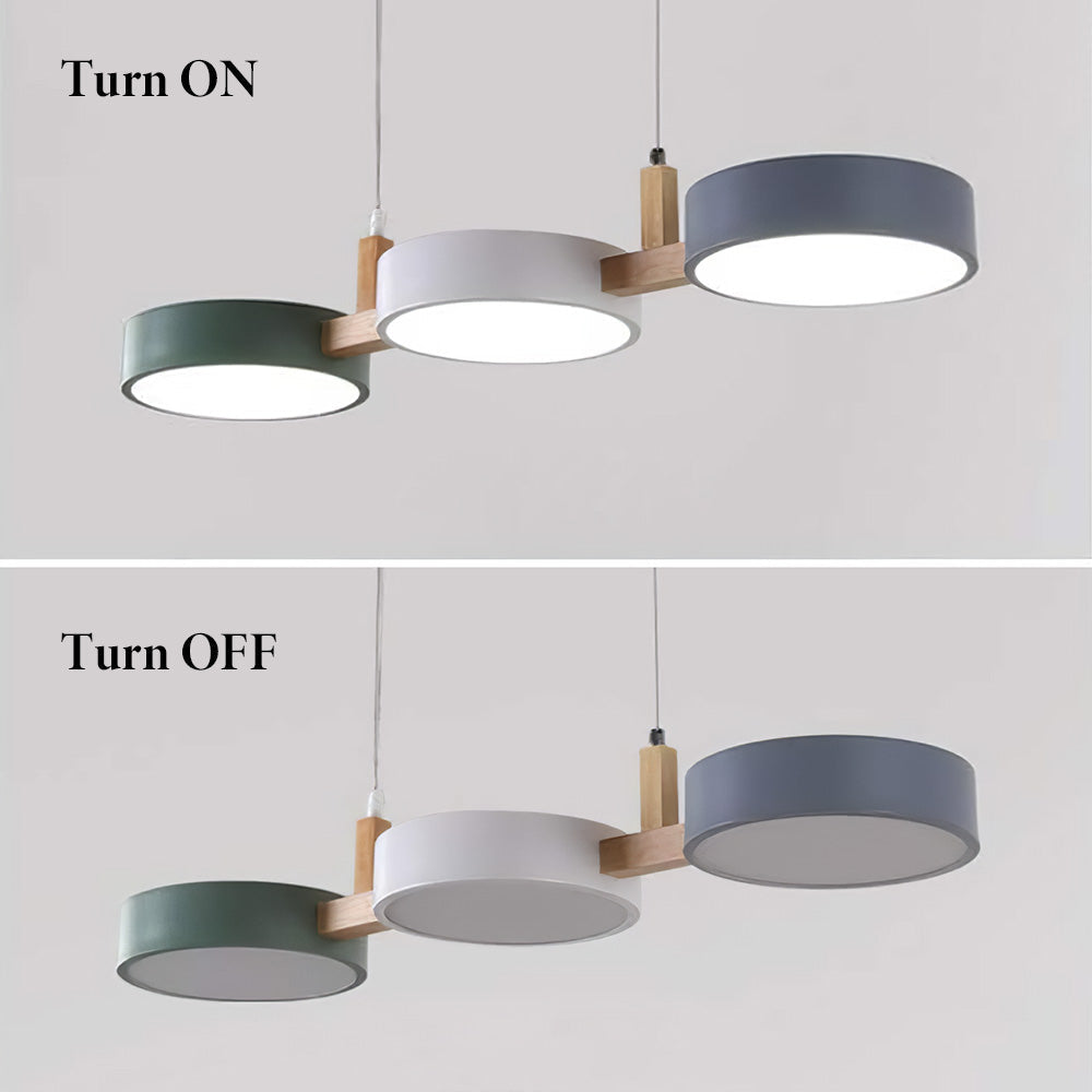 Nordic Flush Ceiling Light - Modern Iron &amp; Wood Design for Elegance 5