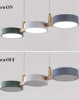 Nordic Flush Ceiling Light - Modern Iron & Wood Design for Elegance 5