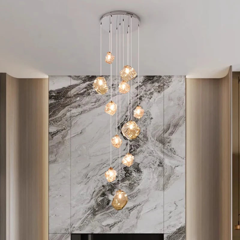Nordic Villa Chandelier - Adjustable LED Lighting for Modern Spaces 3
