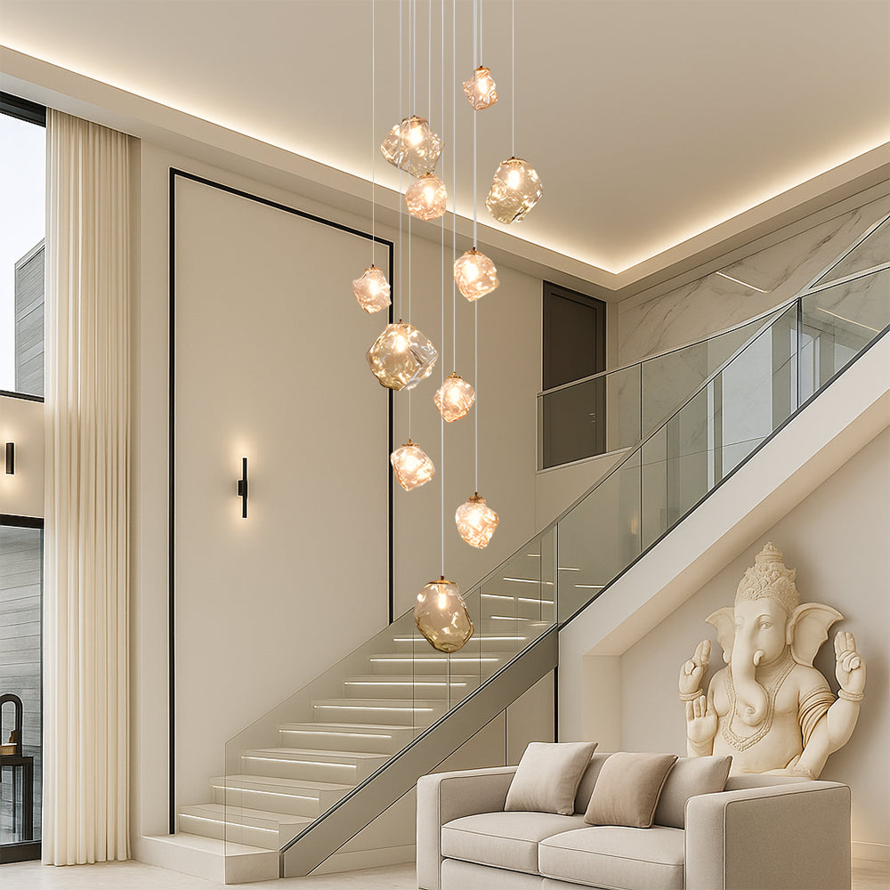 Nordic Villa Chandelier - Adjustable LED Lighting for Modern Spaces 5