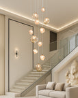 Nordic Villa Chandelier - Adjustable LED Lighting for Modern Spaces 5