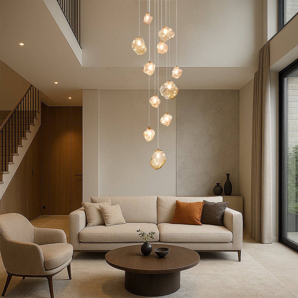 Nordic Villa Chandelier - Adjustable LED Lighting for Modern Spaces 6