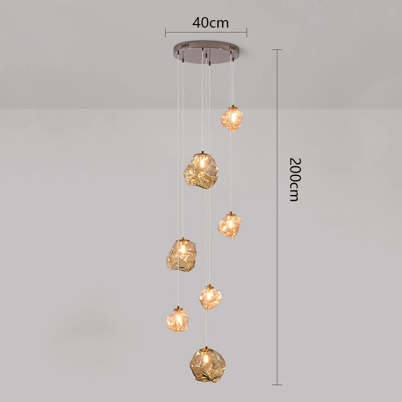 Nordic Villa Chandelier - Adjustable LED Lighting for Modern Spaces 8