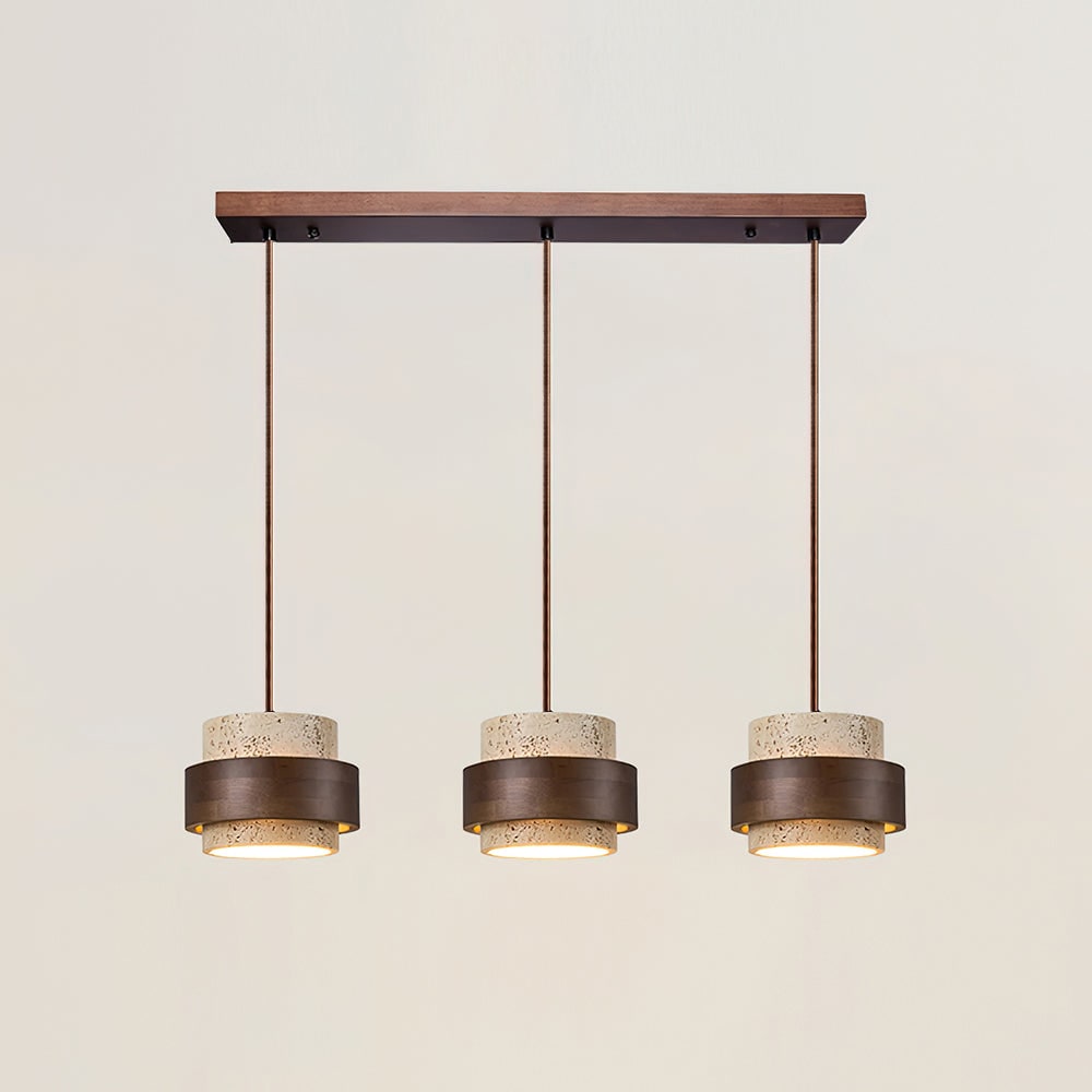 Pendant Light - Unique Travertine and Wood Design for Modern Spaces 10