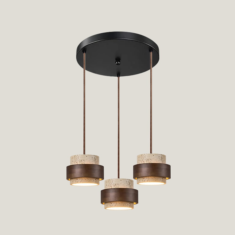 Pendant Light - Unique Travertine and Wood Design for Modern Spaces 11