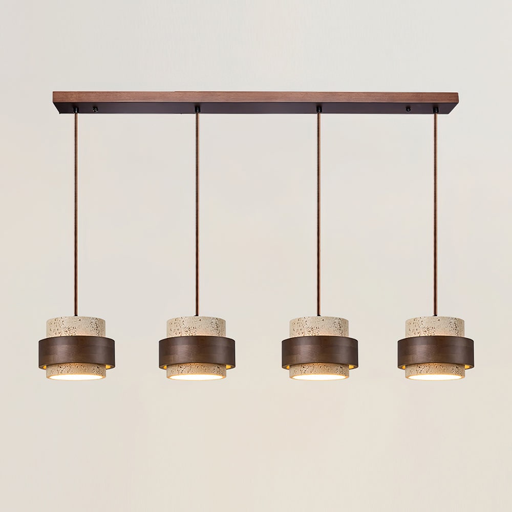 Pendant Light - Unique Travertine and Wood Design for Modern Spaces 12