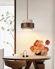 Pendant Light - Unique Travertine and Wood Design for Modern Spaces 3