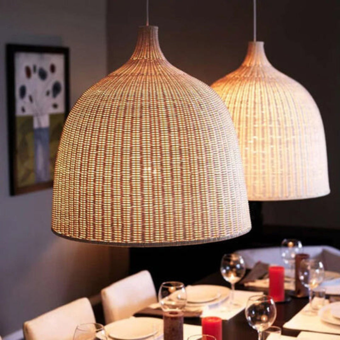 Rattan Pendant Light - Rustic Charm with Easy Installation 1