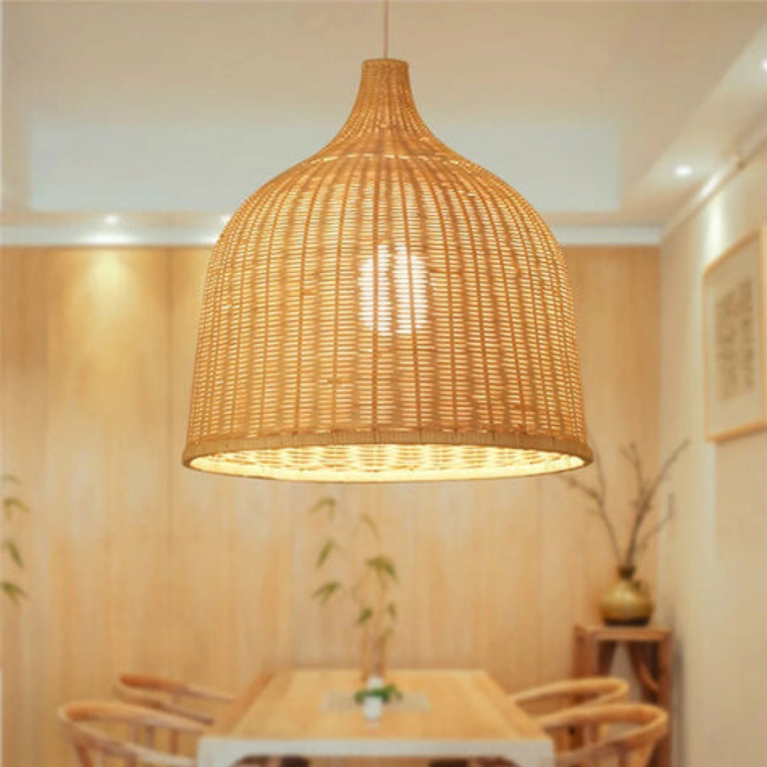 Rattan Pendant Light - Rustic Charm with Easy Installation 2