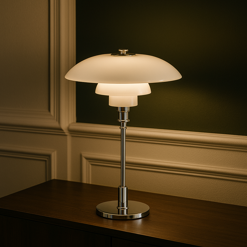 Scandinavian Table Lamp - Warm LED Glow for Bedside or Desk Use 1