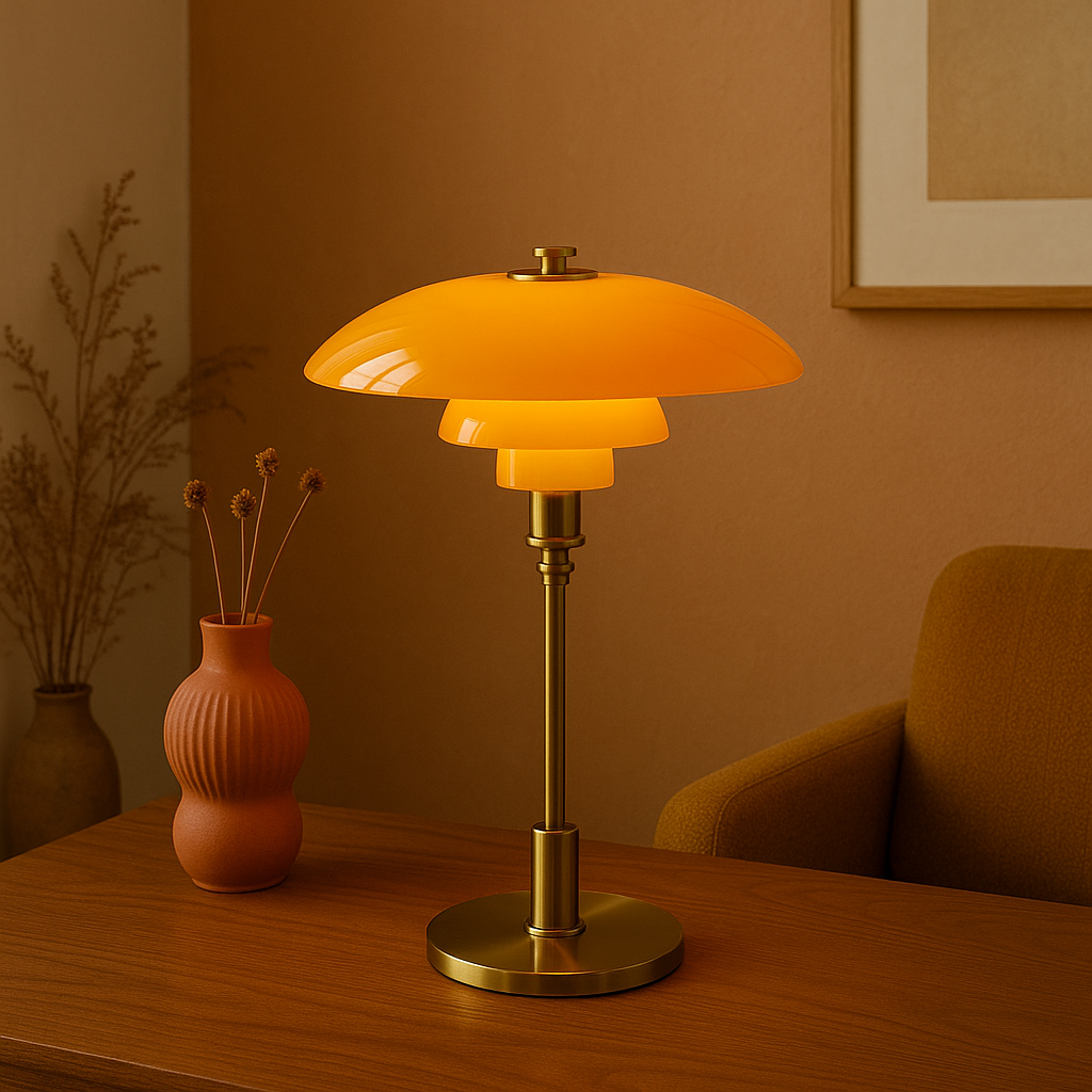 Scandinavian Table Lamp - Warm LED Glow for Bedside or Desk Use 2