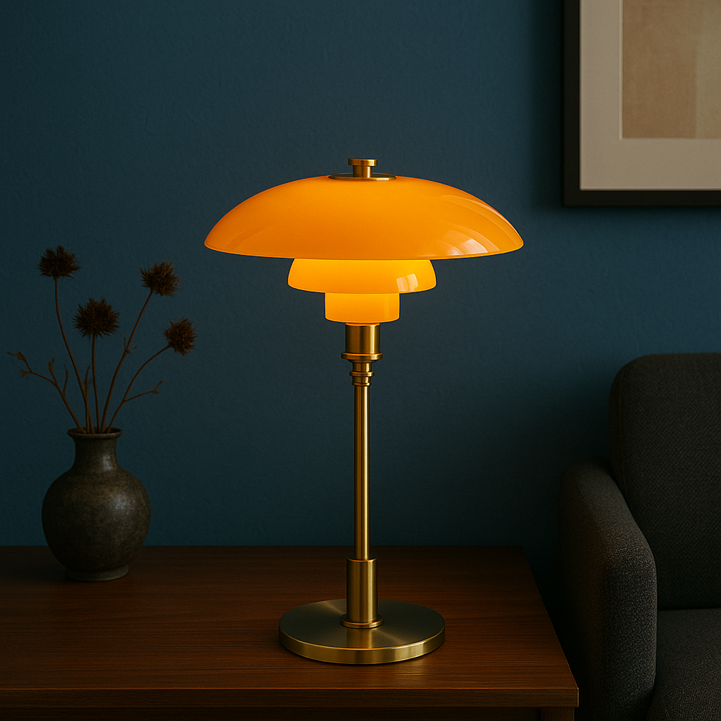 Scandinavian Table Lamp - Warm LED Glow for Bedside or Desk Use 4