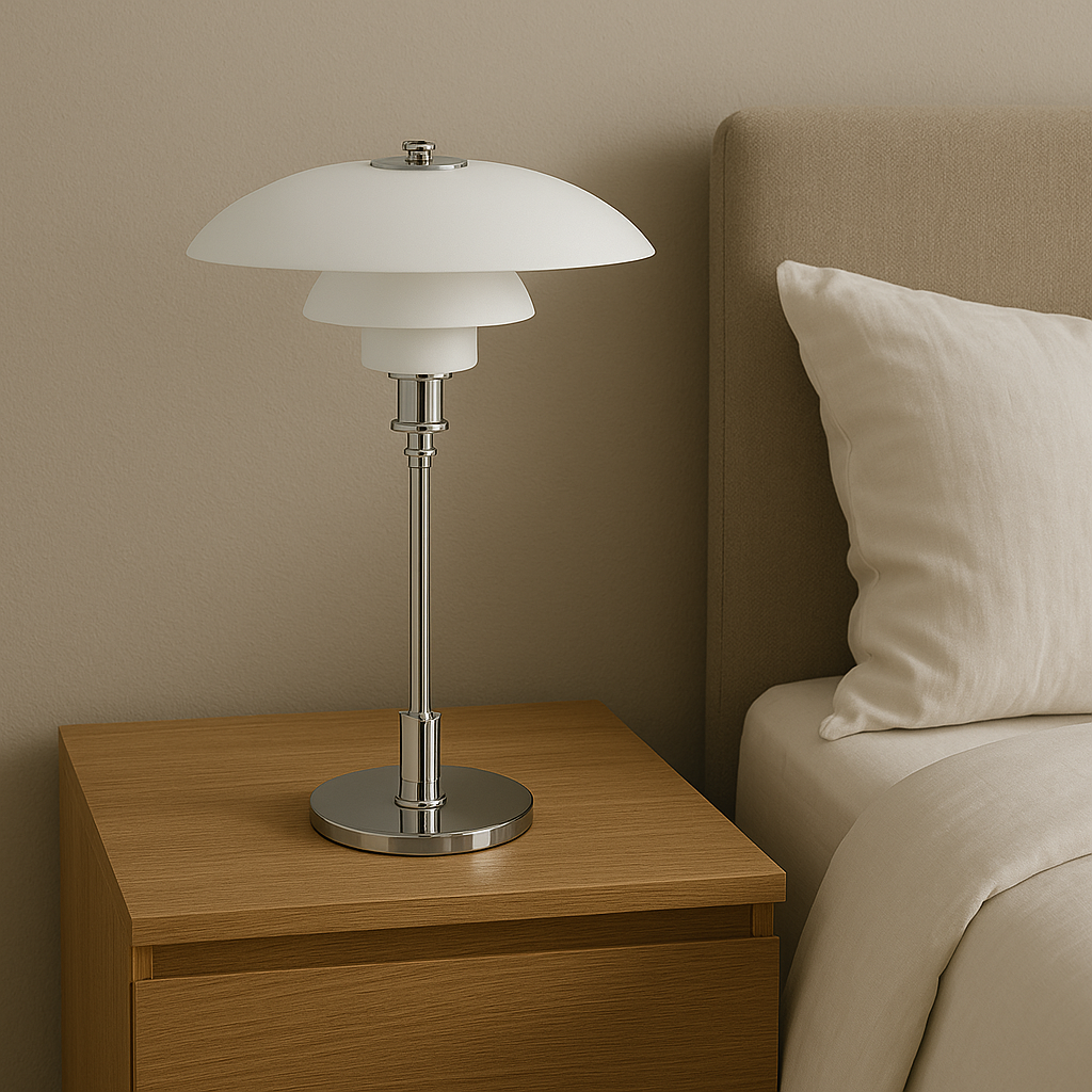 Scandinavian Table Lamp - Warm LED Glow for Bedside or Desk Use 5