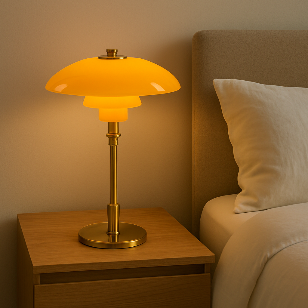 Scandinavian Table Lamp - Warm LED Glow for Bedside or Desk Use 7