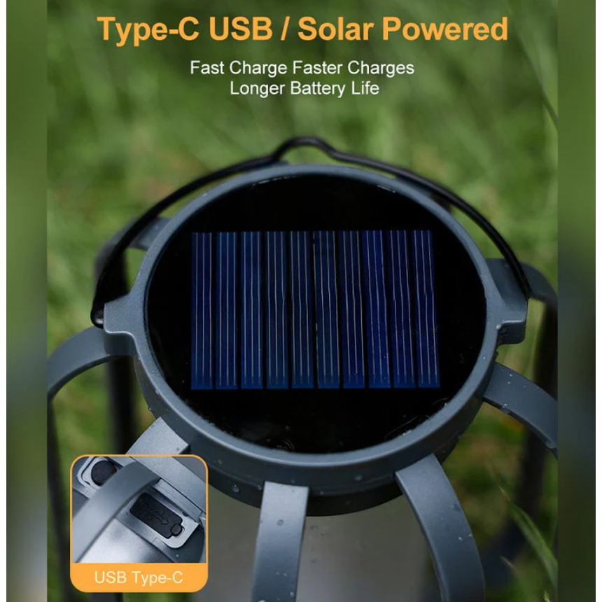 Solar Flickering Flame Lantern - Eco-Friendly Outdoor Lighting 4