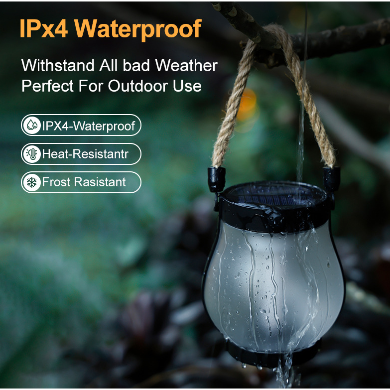 Solar Flickering Flame Lantern - Eco-Friendly Outdoor Lighting 6
