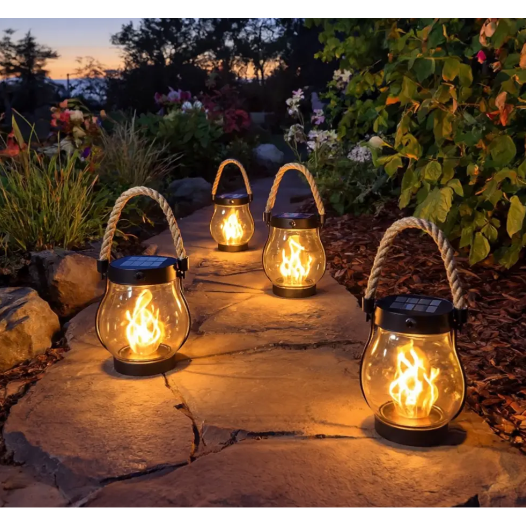 Solar Flickering Flame Lantern - Eco-Friendly Outdoor Lighting 7