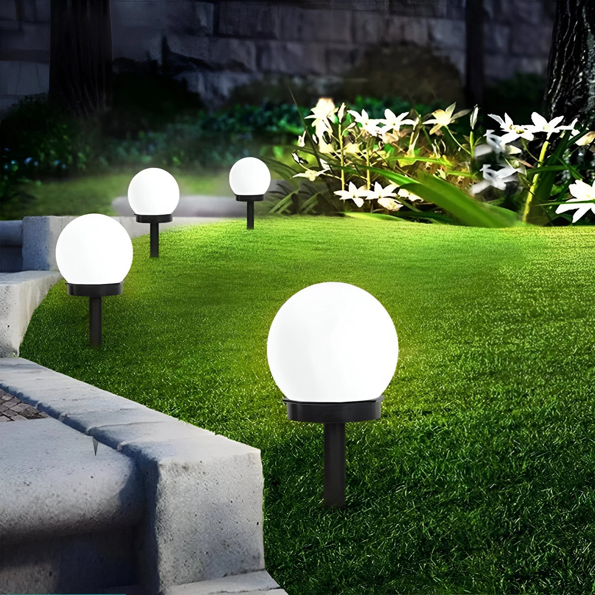 Solar Pathway Lights - Elegant Design with 8-Hour Illumination 0